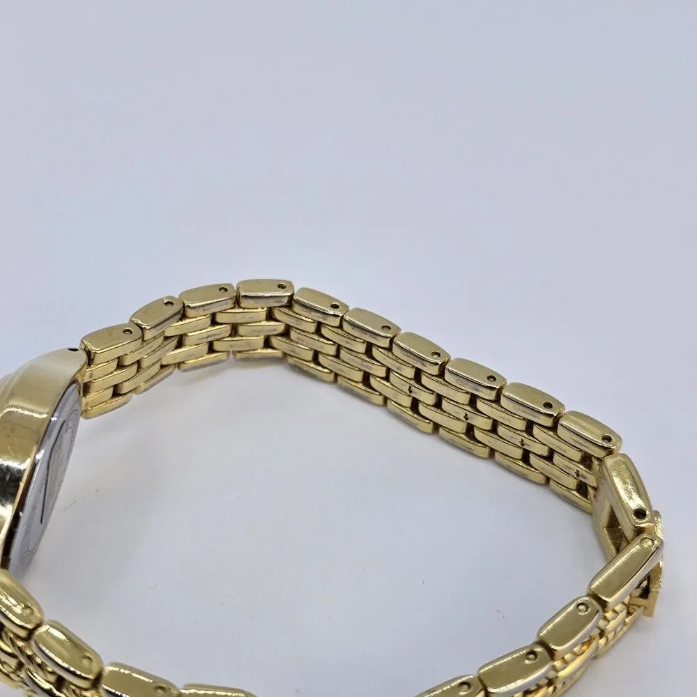 Acqua Timex Women's Watch 23MM‎ Gold Dial Two Tone Bracelet Band 7